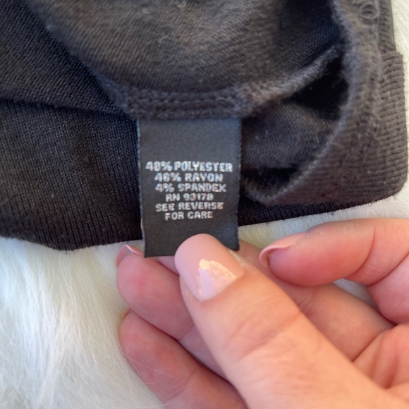 Catherine Malandrino Medium Short Sleeve Knit Black Midi Dress Relaxed Fit - Picture 10 of 10